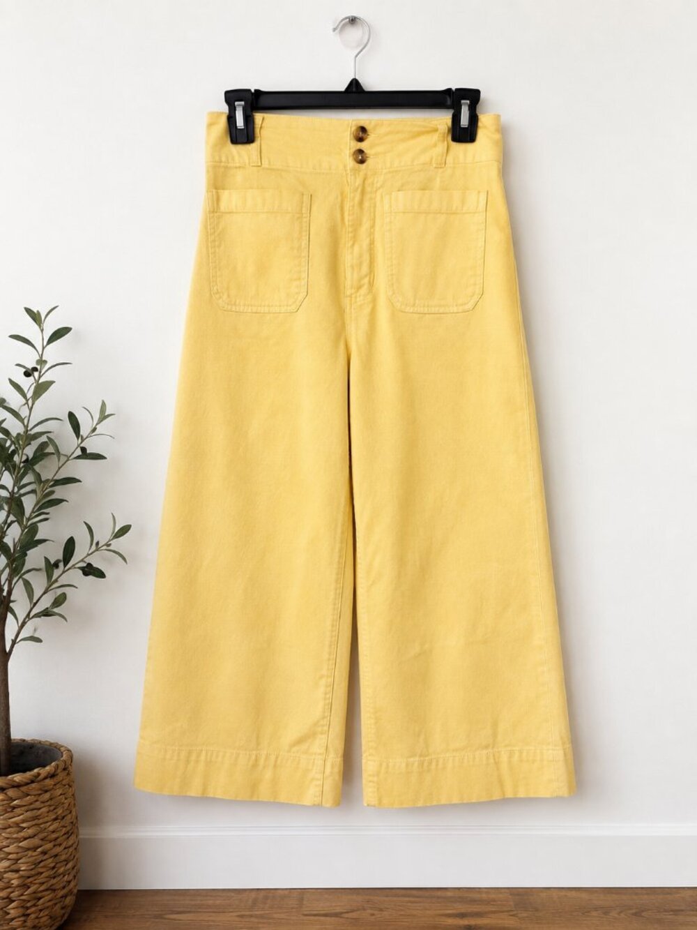 LC Lauren Conrad Yellow Wide Leg Pants High Rise Size 8